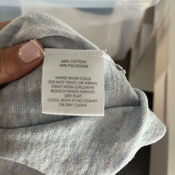 White + Warren blue sweater, size xsmall - Picture 3 of 4